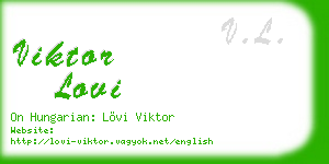 viktor lovi business card